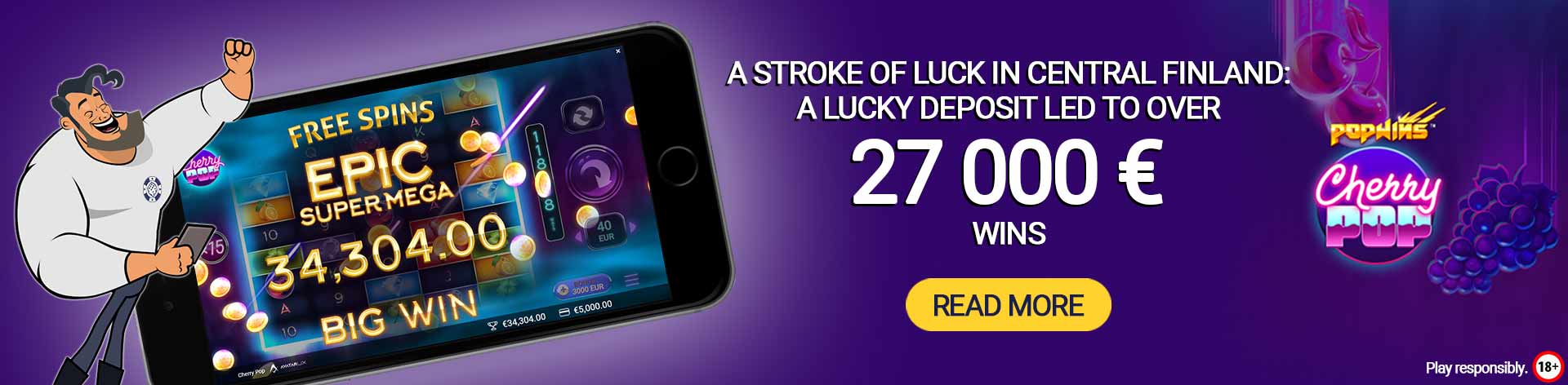 A stroke of luck in Central Finland: a lucky deposit led to over 27 000 € wins. Read more...