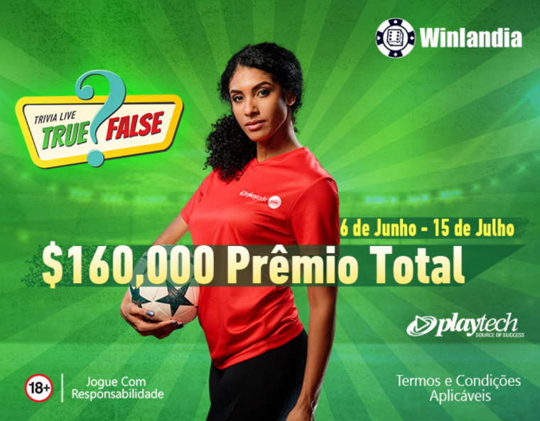 6 de Junho - 15 de Julho: $160,000 Prêmio Total!