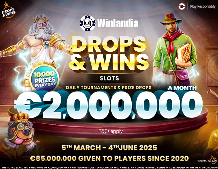 Drops & Wins: 5th March to 4th June 2025. Daily Tournaments & Prize Drops.