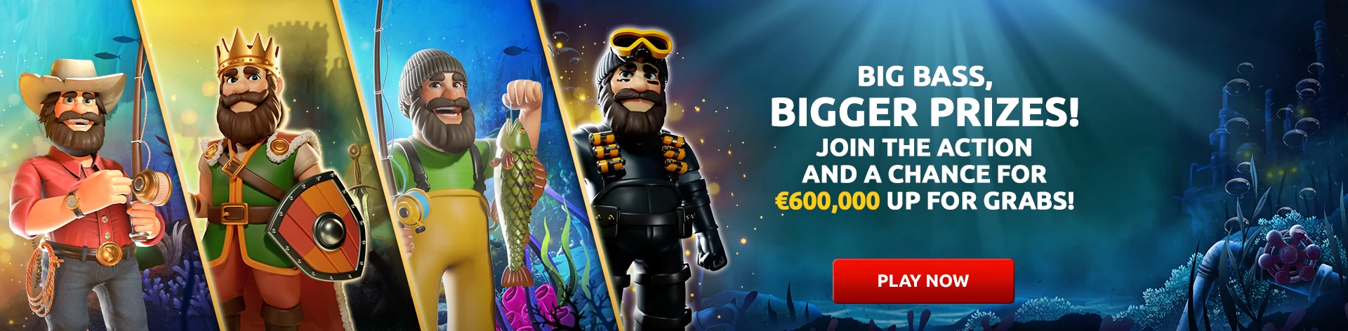 Big Bass, Bigger Prizes! Join the action and a chance for €600,000 up for grabs!
