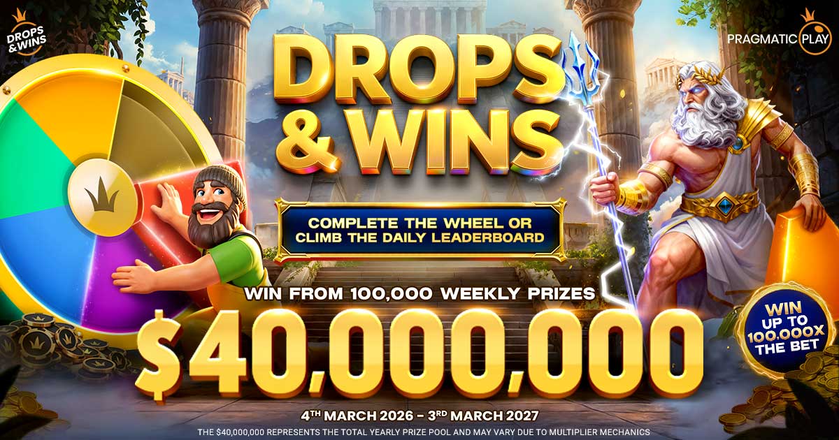 Drops & Wins: complete the wheel or climb the daily leaderboard; win from 100,000 weekly prizes.